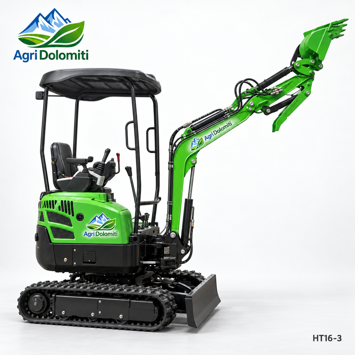 Miniescavatore AgriDolomiti HT16-3 – Motore Rato 13,5 HP