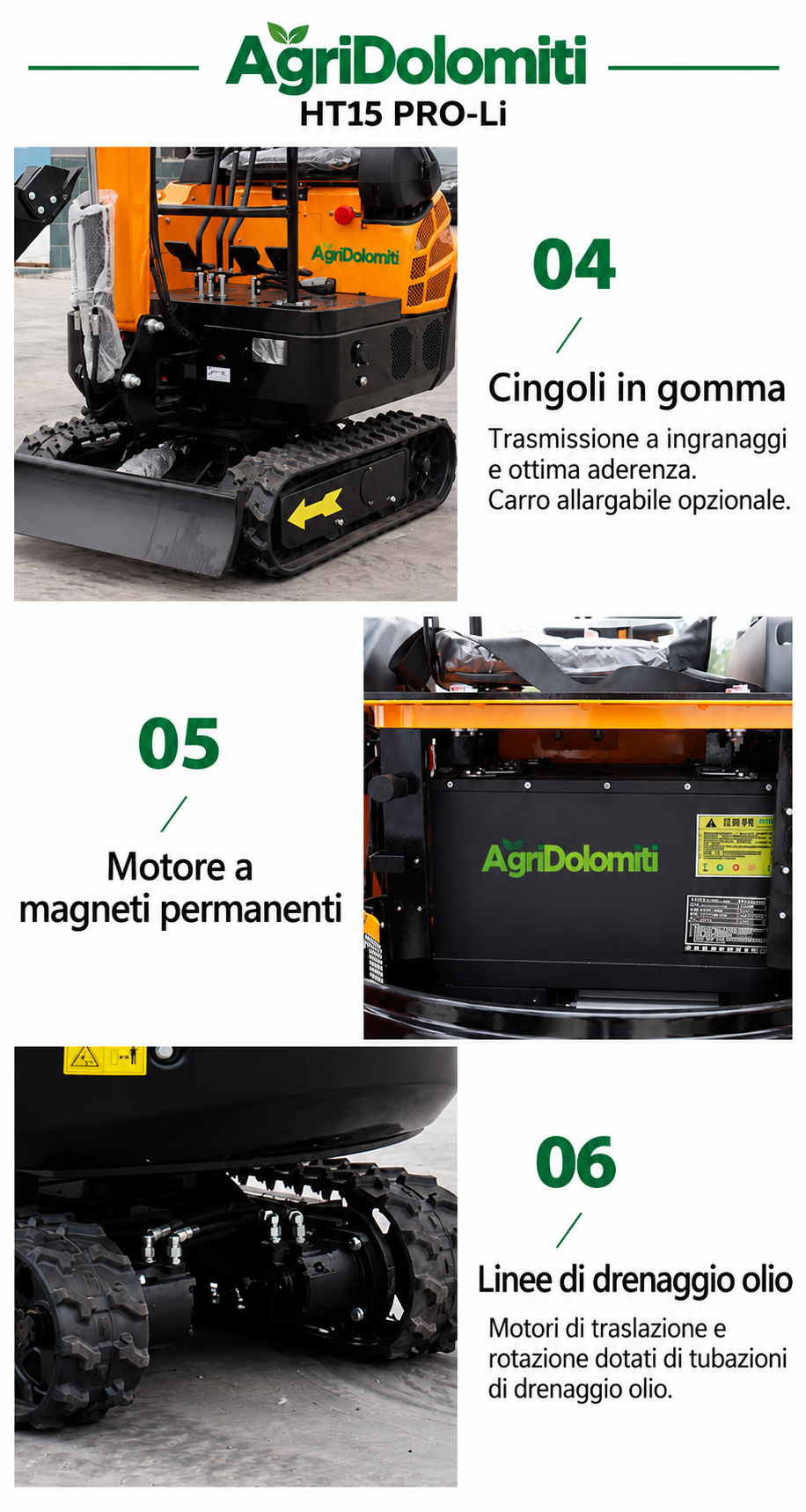 Miniescavatore AgriDolomiti HT15PRO – 1.500 kg