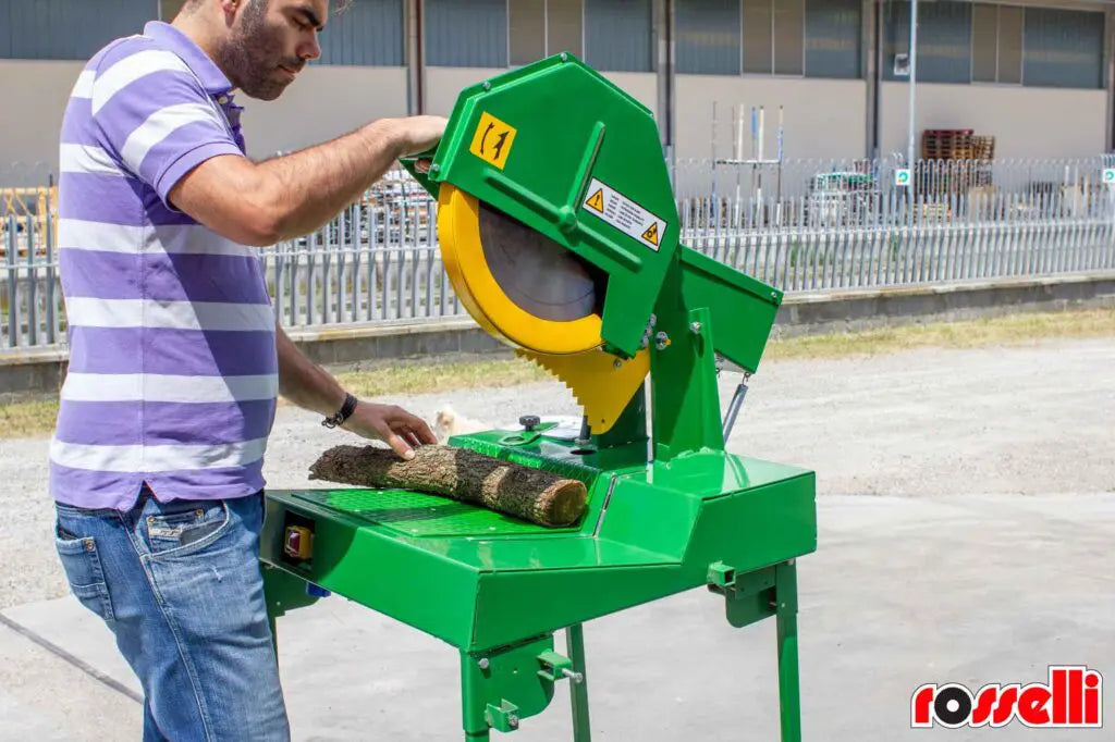 Sega circolare elettrica richiudibile e trasportabile da 3 HP marca Rosselli modello X400