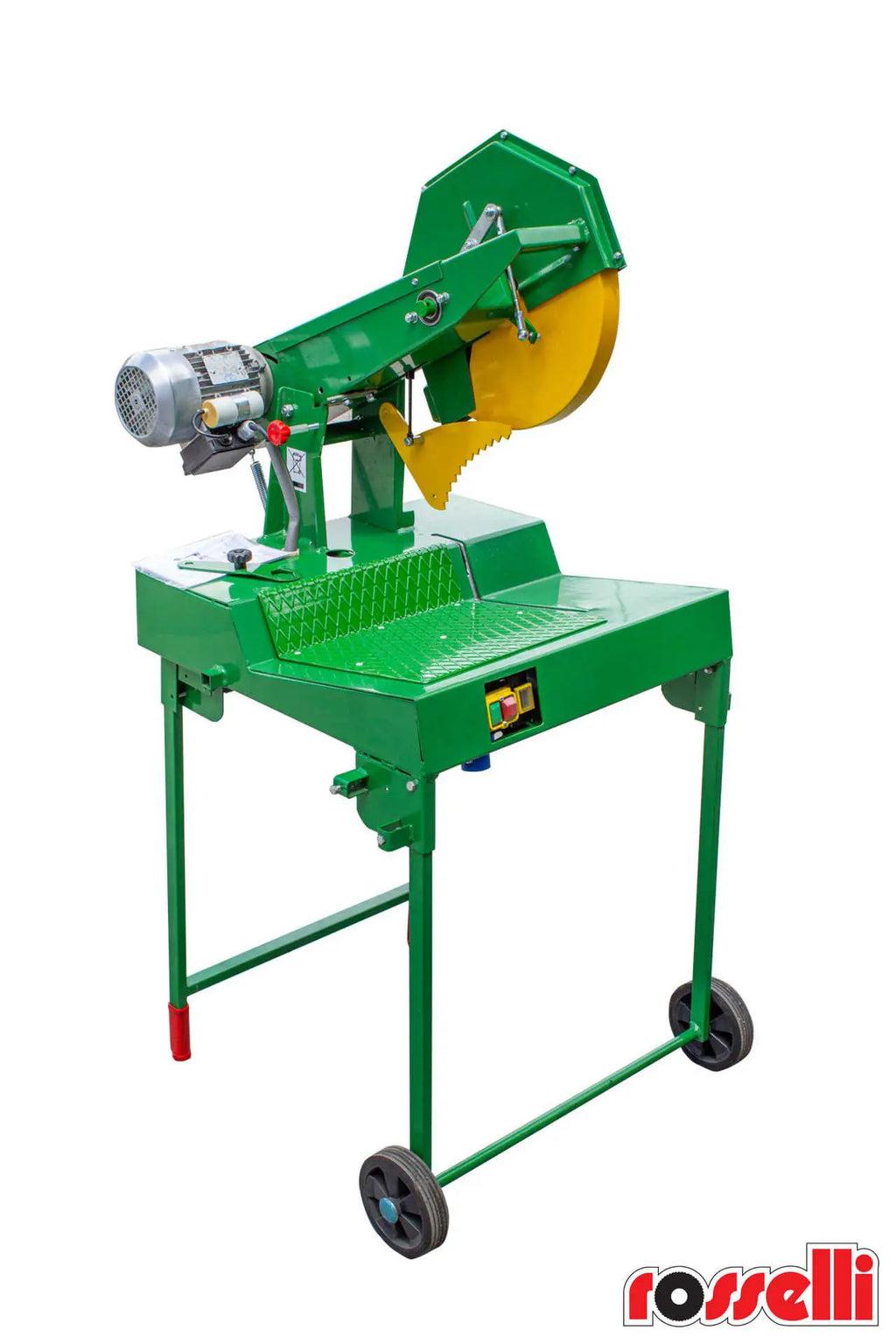 Sega circolare elettrica richiudibile e trasportabile da 3 HP marca Rosselli modello X400